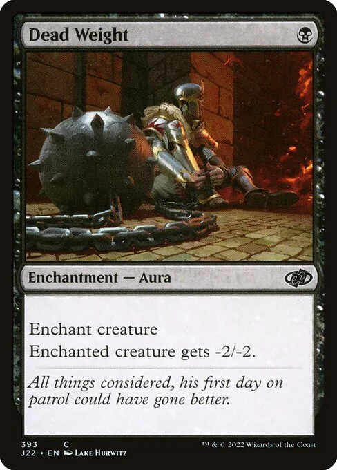 Dead Weight, carta Magic di tipo Enchantment — Aura illustrata da Lake Hurwitz