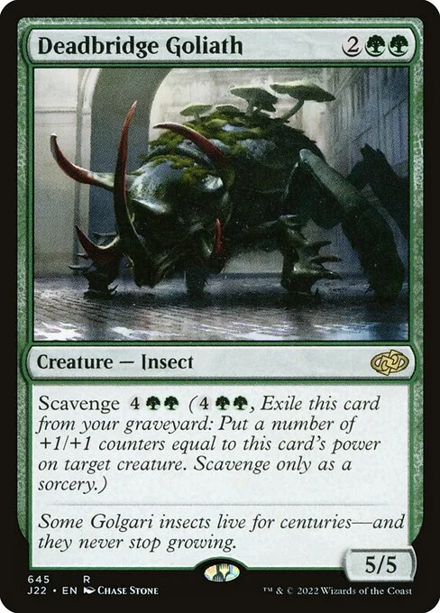 Deadbridge Goliath, carta Magic di tipo Creature — Insect illustrata da Chase Stone