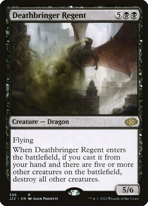 Deathbringer Regent, carta Magic di tipo Creature — Dragon illustrata da Adam Paquette