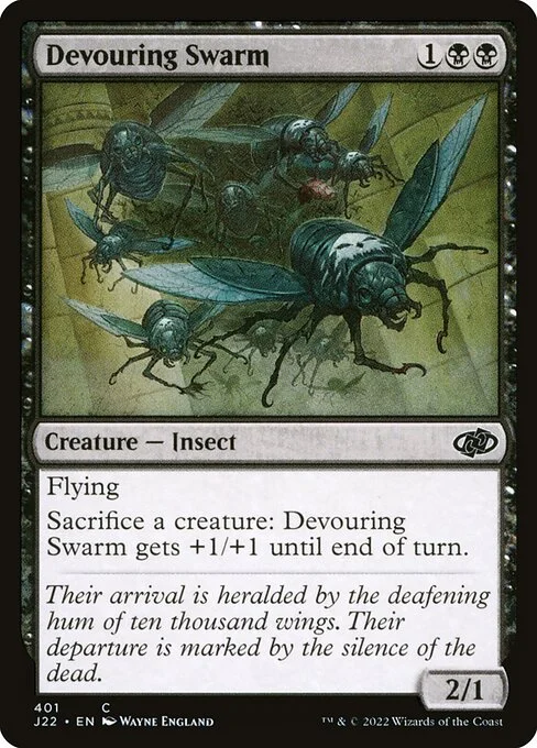 Devouring Swarm, carta Magic di tipo Creature — Insect illustrata da Wayne England