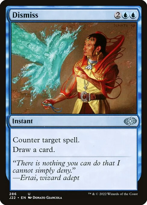 Dismiss, carta Magic di tipo Instant illustrata da Donato Giancola