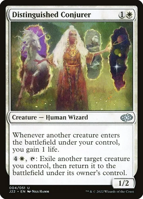 Distinguished Conjurer, carta Magic di tipo Creature — Human Wizard illustrata da Nils Hamm
