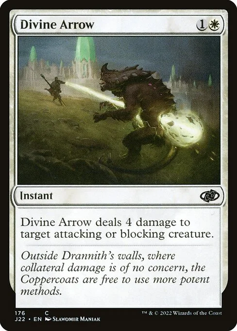 Divine Arrow, carta Magic di tipo Instant illustrata da Slawomir Maniak