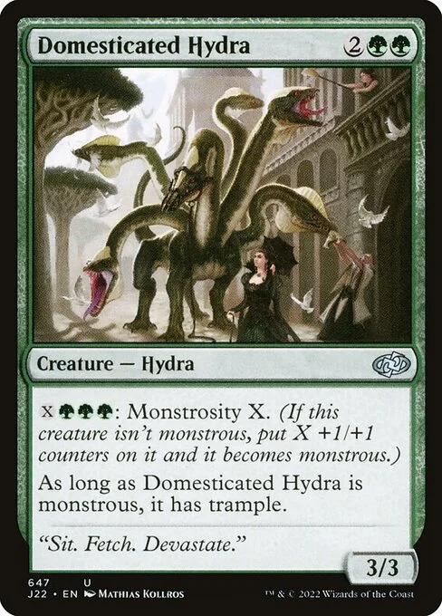 Domesticated Hydra, carta Magic di tipo Creature — Hydra illustrata da Mathias Kollros
