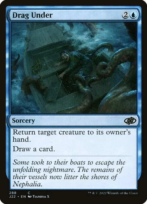 Drag Under, carta Magic di tipo Sorcery illustrata da Tianhua X