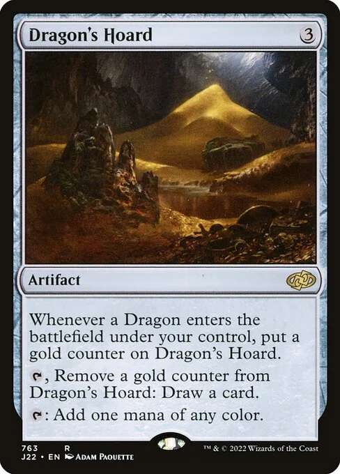 Dragon's Hoard, carta Magic di tipo Artifact illustrata da Adam Paquette