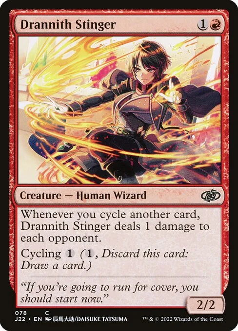 Drannith Stinger, carta Magic di tipo Creature — Human Wizard illustrata da Daisuke Tatsuma