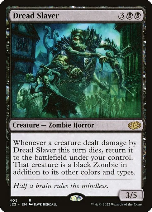 Dread Slaver, carta Magic di tipo Creature — Zombie Horror illustrata da Dave Kendall