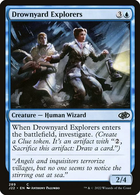 Drownyard Explorers, carta Magic di tipo Creature — Human Wizard illustrata da Anthony Palumbo