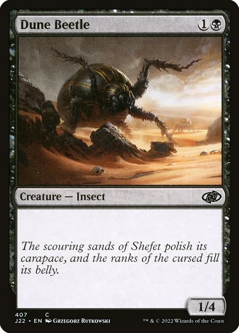 Dune Beetle, carta Magic di tipo Creature — Insect illustrata da Grzegorz Rutkowski