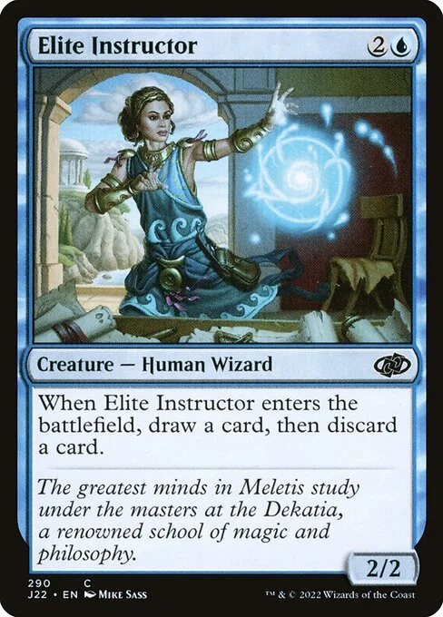 Elite Instructor, carta Magic di tipo Creature — Human Wizard illustrata da Mike Sass