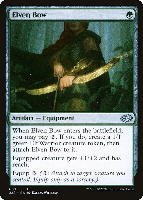 Elven Bow, carta Magic di tipo Artifact — Equipment illustrata da Dallas Williams