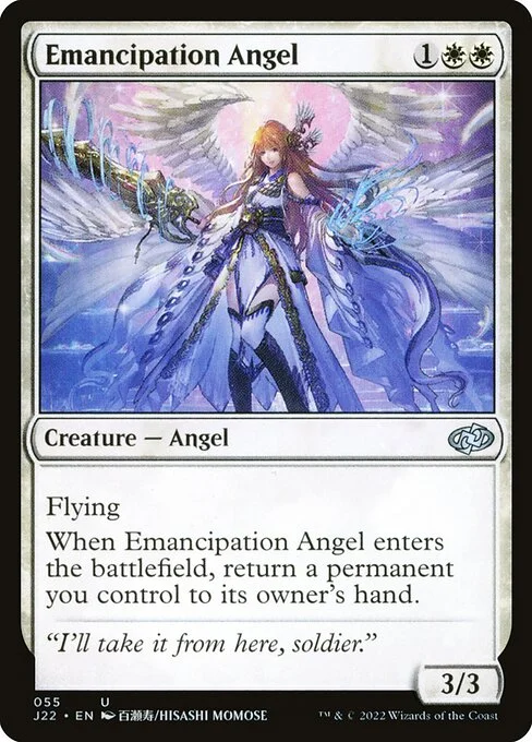 Emancipation Angel, carta Magic di tipo Creature — Angel illustrata da Hisashi Momose