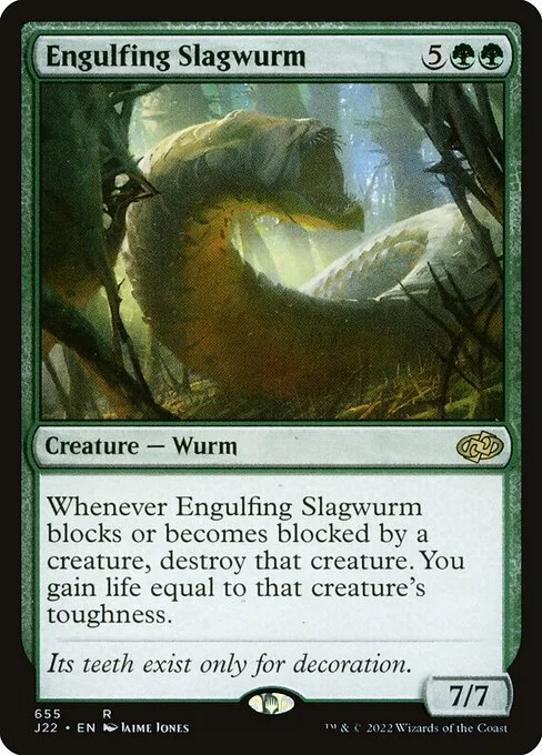 Engulfing Slagwurm, carta Magic di tipo Creature — Wurm illustrata da Jaime Jones