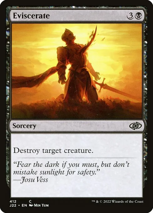 Eviscerate, carta Magic di tipo Sorcery illustrata da Min Yum