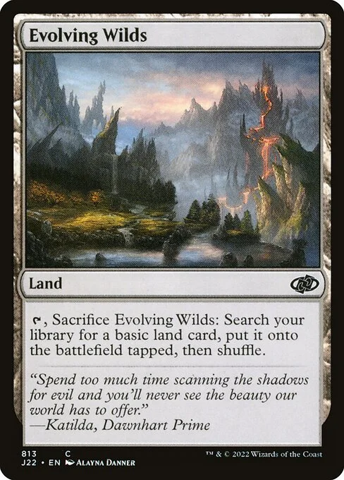 Evolving Wilds, carta Magic di tipo Land illustrata da Alayna Danner