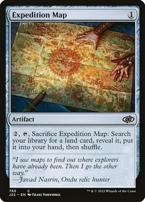 Expedition Map, carta Magic di tipo Artifact illustrata da Franz Vohwinkel
