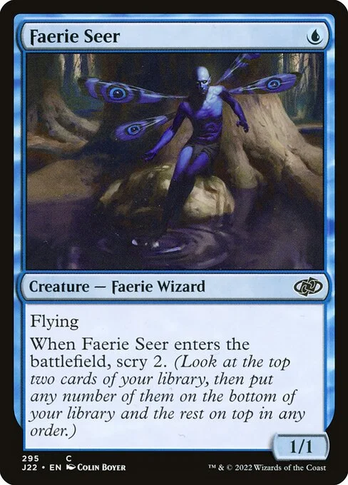 Faerie Seer, carta Magic di tipo Creature — Faerie Wizard illustrata da Colin Boyer