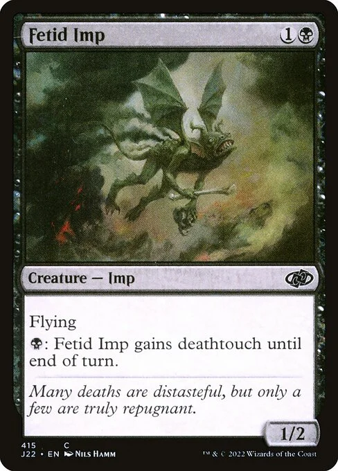 Fetid Imp, carta Magic di tipo Creature — Imp illustrata da Nils Hamm