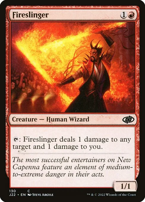 Fireslinger, carta Magic di tipo Creature — Human Wizard illustrata da Steve Argyle