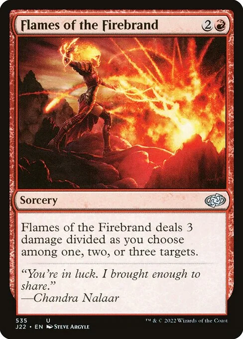 Flames of the Firebrand, carta Magic di tipo Sorcery illustrata da Steve Argyle