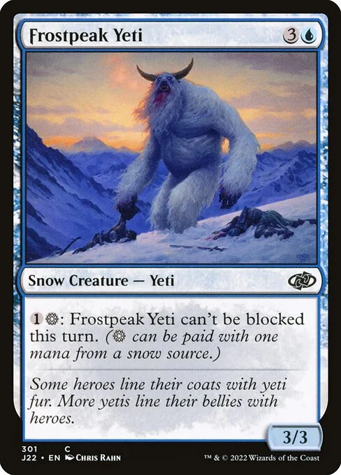 Frostpeak Yeti, carta Magic di tipo Snow Creature — Yeti illustrata da Chris Rahn