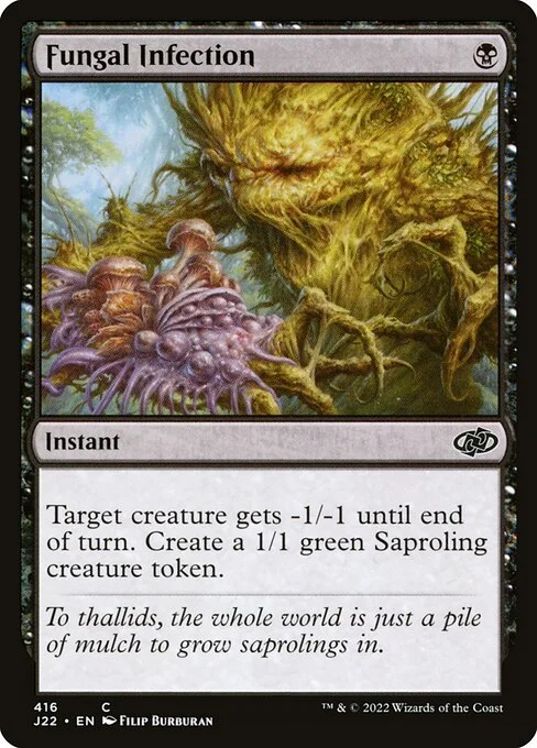 Fungal Infection, carta Magic di tipo Instant illustrata da Filip Burburan