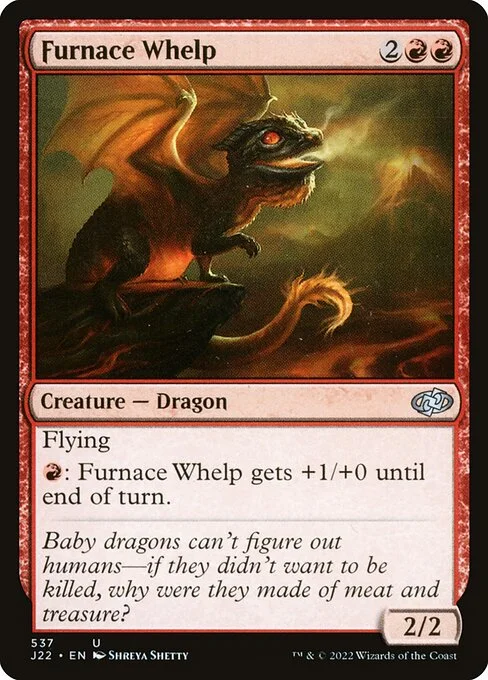 Furnace Whelp, carta Magic di tipo Creature — Dragon illustrata da Shreya Shetty