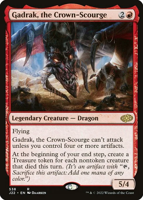 Gadrak, the Crown-Scourge, carta Magic di tipo Legendary Creature — Dragon illustrata da Daarken