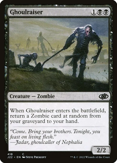 Ghoulraiser, carta Magic di tipo Creature — Zombie illustrata da Steve Prescott