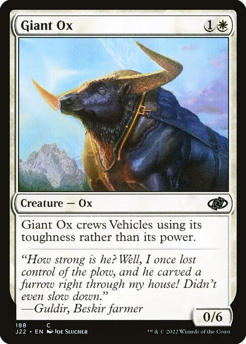 Giant Ox, carta Magic di tipo Creature — Ox illustrata da Joe Slucher