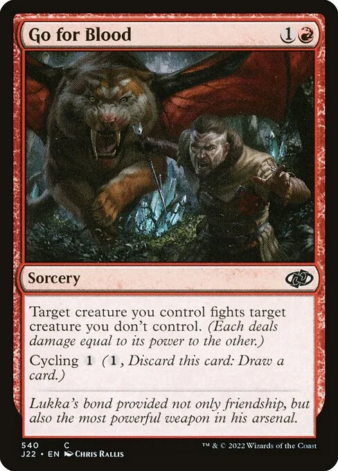 Go for Blood, carta Magic di tipo Sorcery illustrata da Chris Rallis