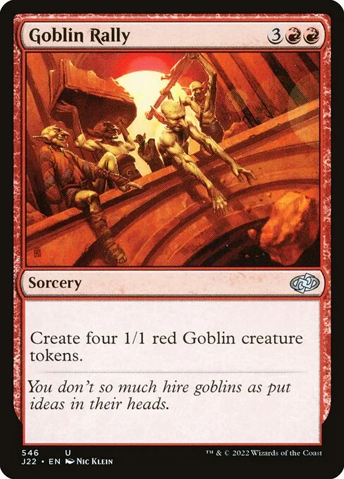 Goblin Rally, carta Magic di tipo Sorcery illustrata da Nic Klein