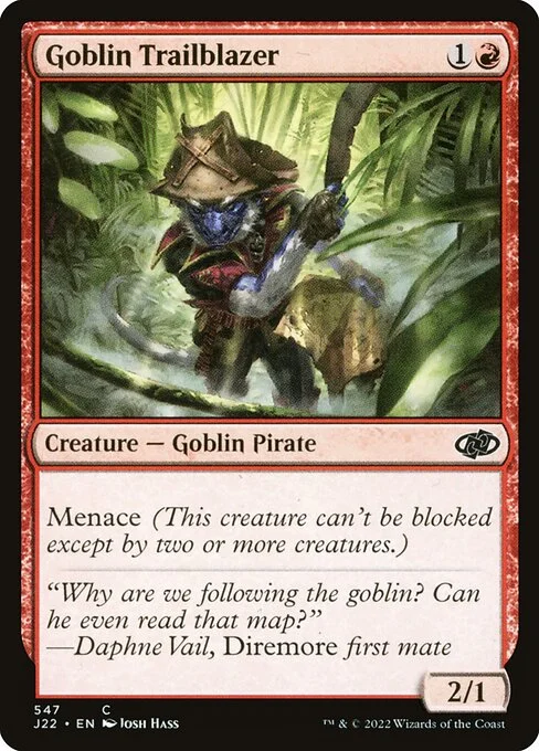 Goblin Trailblazer, carta Magic di tipo Creature — Goblin Pirate illustrata da Josh Hass