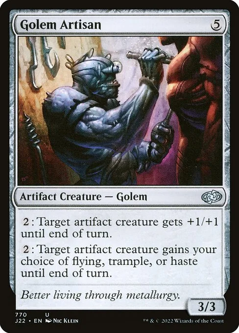Golem Artisan, carta Magic di tipo Artifact Creature — Golem illustrata da Nic Klein