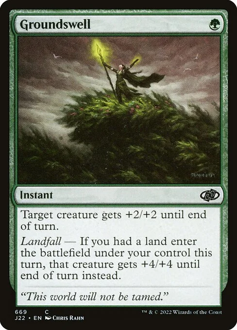 Groundswell, carta Magic di tipo Instant illustrata da Chris Rahn