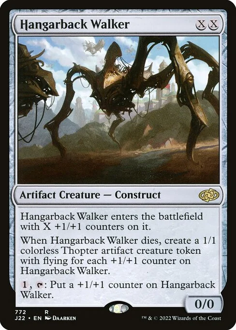 Hangarback Walker, carta Magic di tipo Artifact Creature — Construct illustrata da Daarken