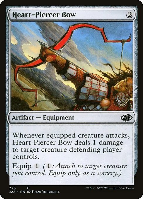 Heart-Piercer Bow, carta Magic di tipo Artifact — Equipment illustrata da Franz Vohwinkel