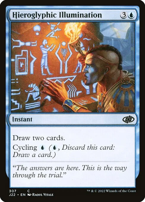 Hieroglyphic Illumination, carta Magic di tipo Instant illustrata da Raoul Vitale
