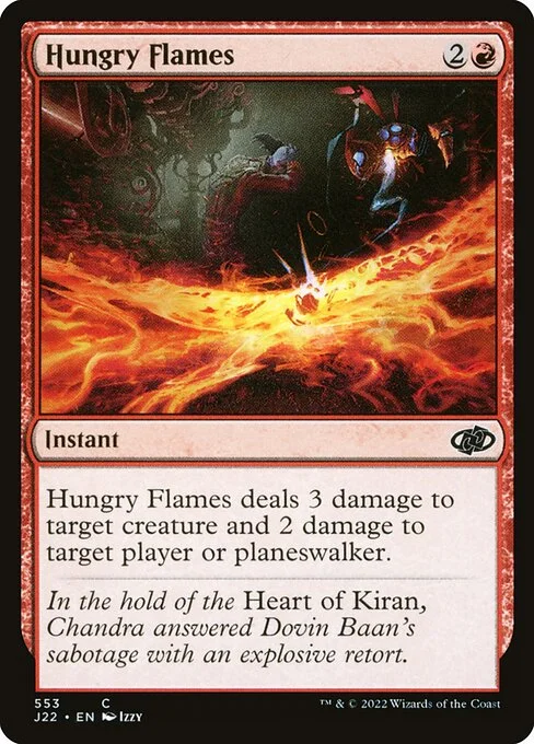 Hungry Flames, carta Magic di tipo Instant illustrata da Izzy