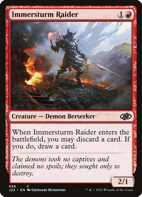Immersturm Raider, carta Magic di tipo Creature — Demon Berserker illustrata da Grzegorz Rutkowski