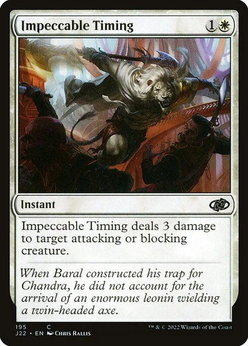 Impeccable Timing, carta Magic di tipo Instant illustrata da Chris Rallis