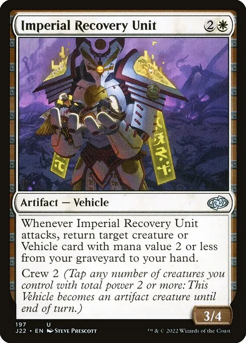Imperial Recovery Unit, carta Magic di tipo Artifact — Vehicle illustrata da Steve Prescott