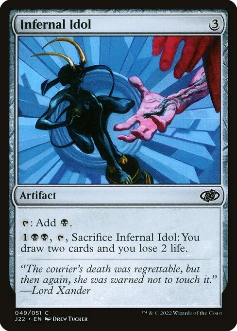 Infernal Idol, carta Magic di tipo Artifact illustrata da Drew Tucker