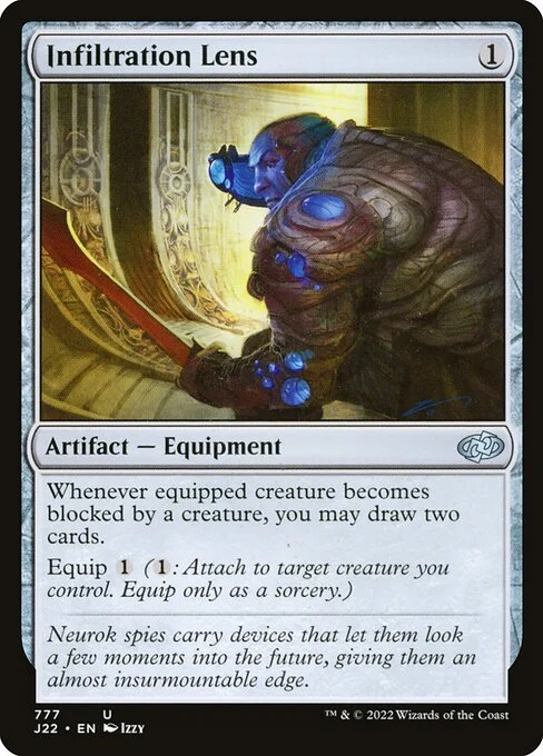 Infiltration Lens, carta Magic di tipo Artifact — Equipment illustrata da Izzy