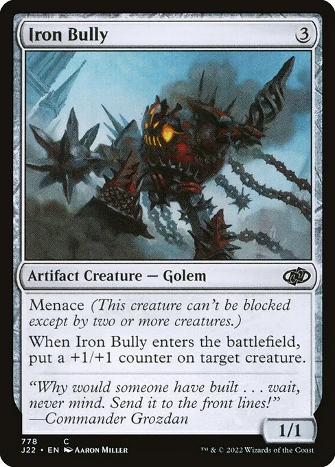 Iron Bully, carta Magic di tipo Artifact Creature — Golem illustrata da Aaron Miller