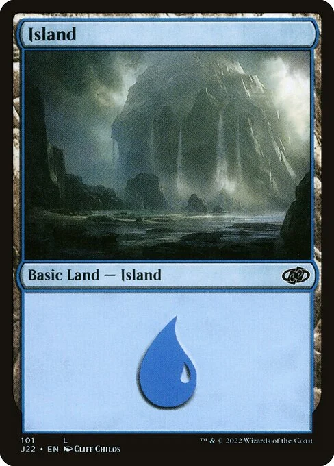 Island, carta Magic di tipo Basic Land — Island illustrata da Cliff Childs