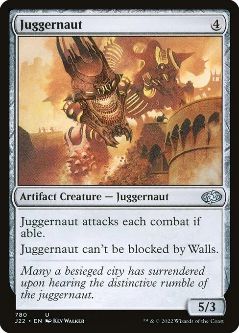 Juggernaut, carta Magic di tipo Artifact Creature — Juggernaut illustrata da Kev Walker