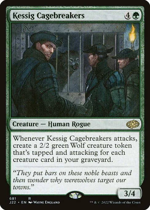 Kessig Cagebreakers, carta Magic di tipo Creature — Human Rogue illustrata da Wayne England