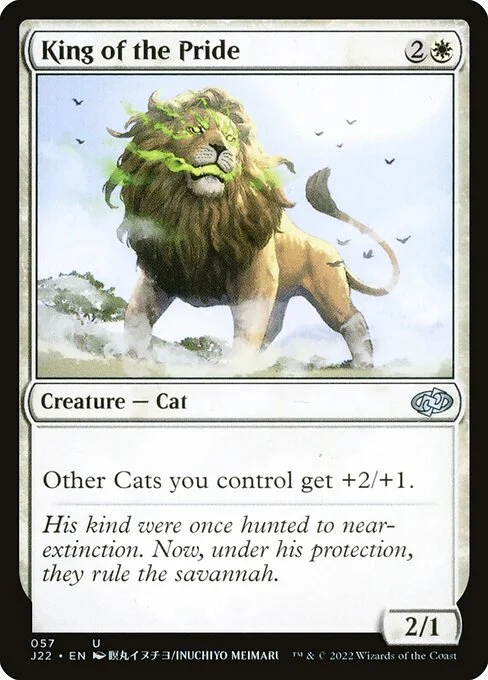 King of the Pride, carta Magic di tipo Creature — Cat illustrata da Inuchiyo Meimaru